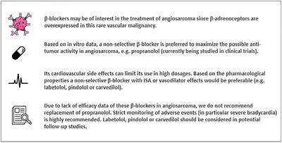 Beta-adrenergic receptor blockade in angiosarcoma: Which beta-blocker to choose?